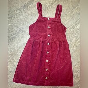 CAT&JACK BURGUNDY CORDUROY DRESS GIRLS SIZE Large